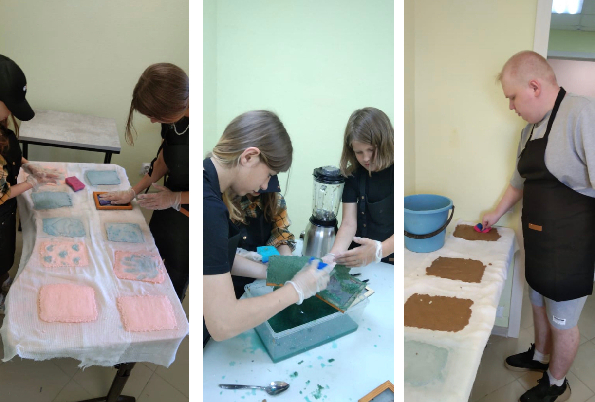 Мастерская по переработке бумаги начала работу на базе центра «Работа Есть»